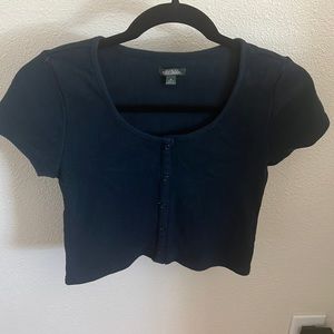 Super cute dark blue Target wild fable cropped shirt